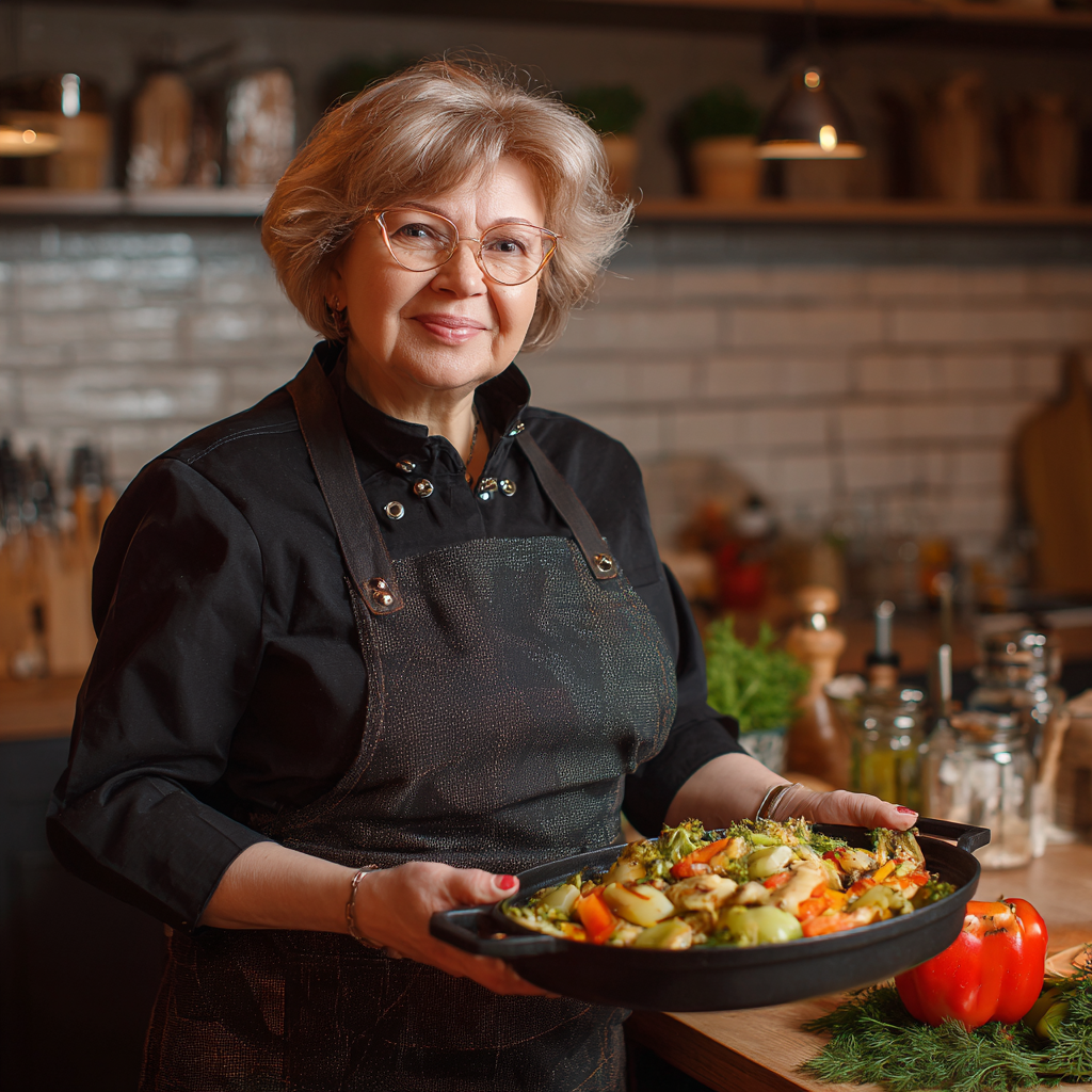 Кухар-дієтолог Тетяна Миколаївна, 54 роки, готує здорову страву за рецептом lemvordan